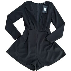 Fashion Nova Honey Girl Sexy Black Romper